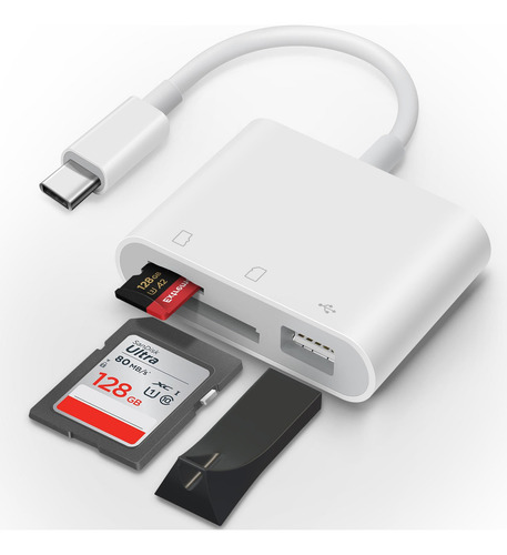 Lector De Tarjetas De Camara Sd Usb C Para iPhone 15