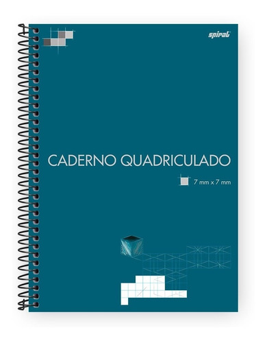 Caderno Universitário 96fls Quadriculado 7x7mm Pt 1 Un