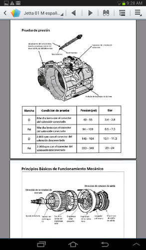 Manual De Transmisión Automática Jetta 2000-2006 Español 01m (Usado)