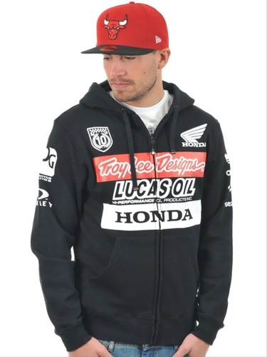 Buzo Honda Gama Lucas Oil Campera Con Capucha Top Racing