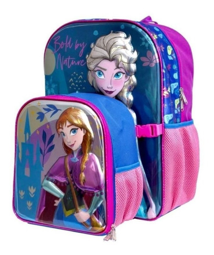 Set Mochila Y Lonchera Ruz Disney Frozen Elsa Y Anna Primaria Color Violeta