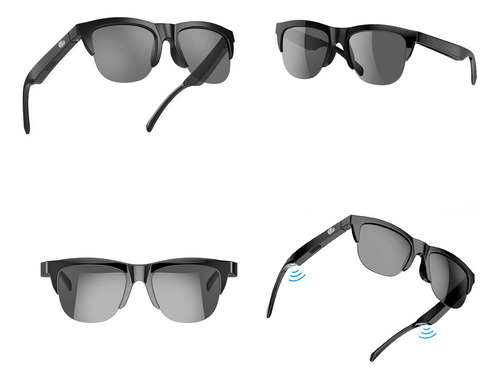 Gafas Inteligentes Smartglasses Lentes Audífono Inalámbrico Independiente 2 Horas De Música 2 Horas De Llamada Asistente Voz Bluetooth Dual Unisex Deportivo