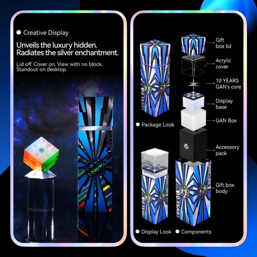 Cubo Rubik Gan15 3x3 Maglev Uv - 10th Anniversary Edition