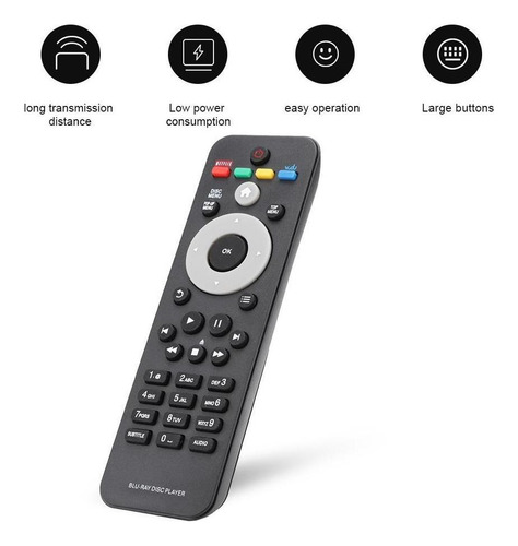 Mando A Distancia Para Reproductor De Blu-ray Philips Rc-282
