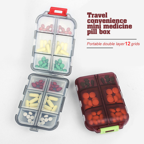 Caja Organizadora De Pastillas 10 Compartimentos 2 Piezas