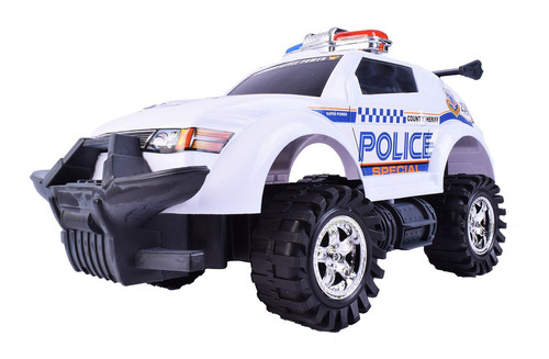 Camioneta De Policia A Friccion Color Blanco