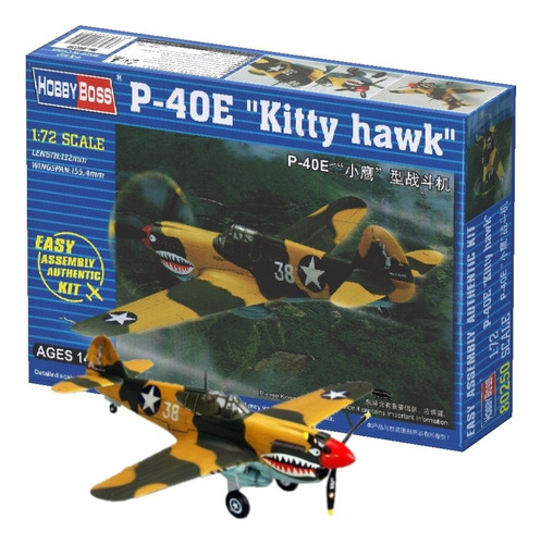P-40 E Kittyhawk 1/72 - Kit Para Montar Hobby Boss 80250b
