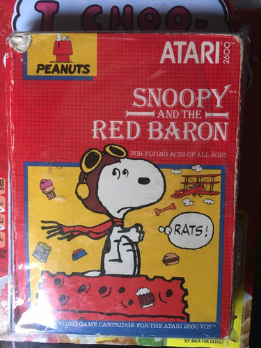 Snoopy Red Baron Atari 2600 El Barón Rojo Completo