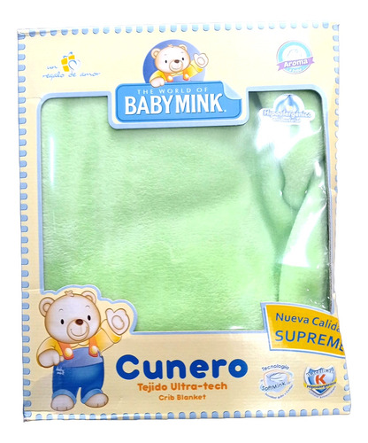Baby Mink - Cobertor Cunero Ultra Tech Verde