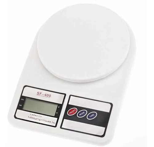 Báscula de cocina digital SQ Cozinha SF-400 pesa hasta 10kg blanca