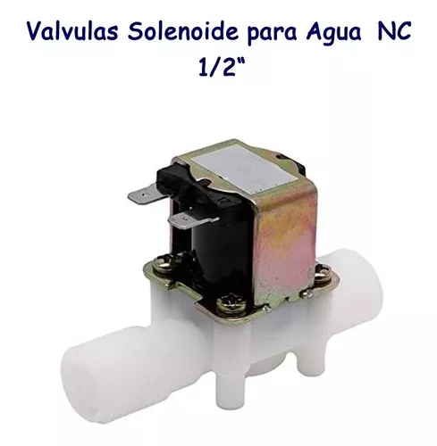 Electrovalvula - Válvula Solenoide Agua 12 VDC - 1/2 NC