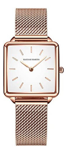 Hannah Martin, Relojes De Cuarzo, Esfera Cuadrada Para Mujer