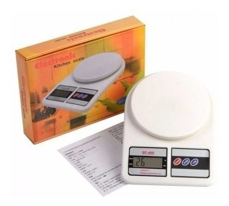 Balanza Cocina Electrónica Sf-400 10kl Kitchen Color Blanco