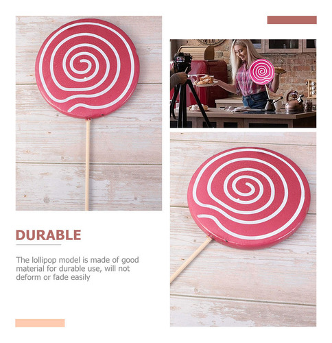 2pcs Lollipop Decor Simulation Lollipop Props Party Festival
