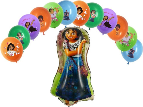 Pack 13 Globos Encanto 1 Metalizado Mirabel 70 Cms, 12 Látex