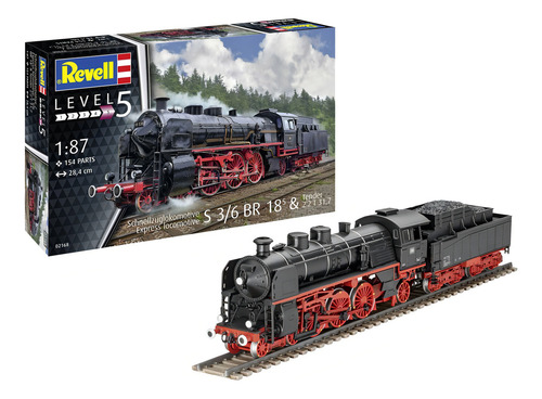 Kit Revell S 3/6 Br 18(5) & Tender 2'2't 31,7 1/87 02168