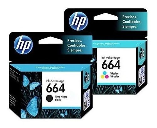 Combo Cartuchos De Tinta Original Hp 664 Color Y Negro