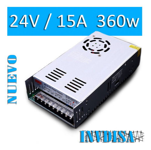 Fuente Poder 24v 15a 360w Cnc Led Nema 23 - Facturado (Usado)
