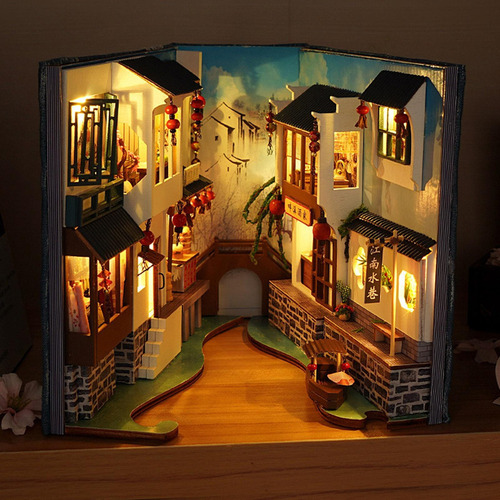 Nuevo Kit De Casa De Muñecas En Miniatura Jiangnan Con