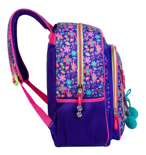 Imagen 2 de 4 de Mochila Escolar Grande Niña Happy Girl Chenson Con Borlas