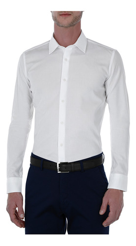 Camisa Business Casual Popelina Scappino Para Hombre 781