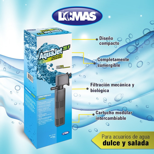 Imagen 5 de 6 de Filtro Interno Para Pecera Aquajet 20f 350 Litros Acuario