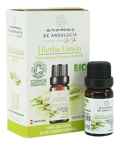 Aceite Esencial Bio Andalucia Aroma A Hierba De Limon 10 Ml