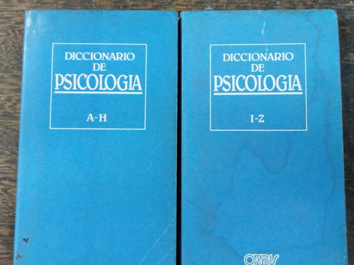 Diccionario De Psicologia * 2 Tomos * Orbis *