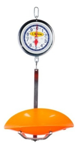 Báscula Colgante Mecánica De Reloj De Cucharón 20kg Color Gris