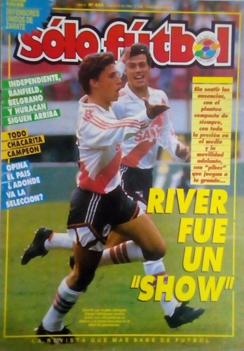 Solo Futbol 468 Chaca Campeon,river 3 Racing 1,poster Cadu