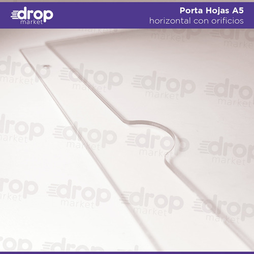 Imagen 3 de 10 de Porta Hojas A5 15x21 Sobre Pared Pet Tipo Acrílico X 1 U.