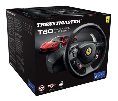 Volante Thrustmaster T80 Ferrari 488 Gtb Edition Ps4