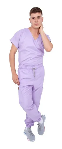 Pijama Quir rgica Jogger Antifluido Lila Hombre Scrubs