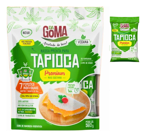 Massa Pronta Para Tapioca Fracionada 7unid - Da Goma 560g