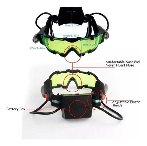 A Gafas De Visión Nocturna Espía Gafas Nocturnas Ajustables