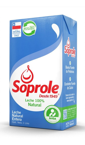 Soprole - Leche Entera  1 Lt