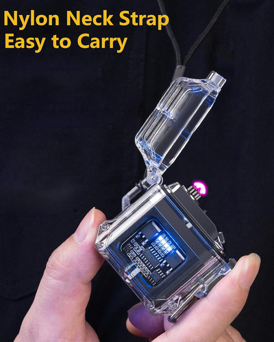 Encendedor Eléctrico Impermeable, Recargable, Llama De Arco