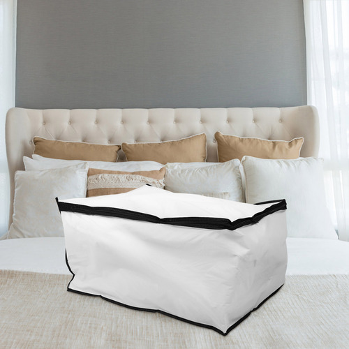 2 Bolsas De Almacenamiento De Ropa De Cama Transparentes Ple