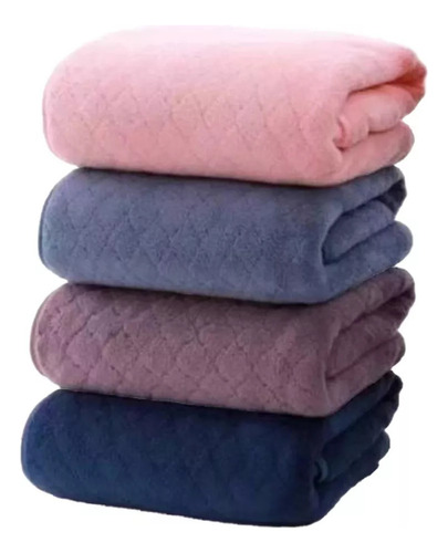 Yc 4pcs Toallas De Baño De Terciopelo Coral, Cómodas, 35x75