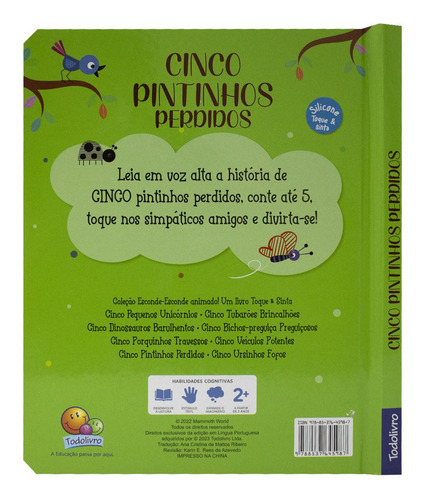 Esconde-esconde Animado! Toque & Sinta:cinco Pintinhos Perdidos, De Mammoth World. Editorial Todolivro, Capa Mole Em Português