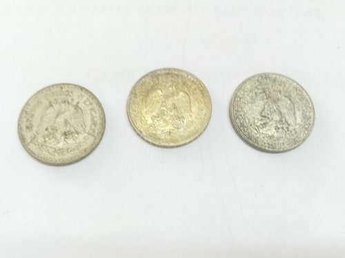 Moneda Resplandor De 10 Centavos Plata 720 Año 1932 Son 3