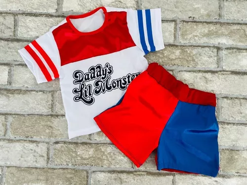 Fantasia Conjunto Arlequina Harley Quinn Infantil