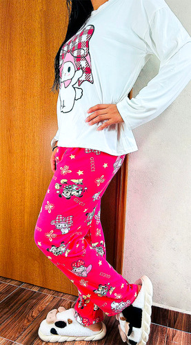 Pijama Cute Dama Disney Moda Pantalón, Playera Y Calcetas