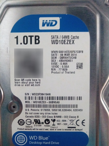 Disco Duro  Mecánico De  1 Tb 