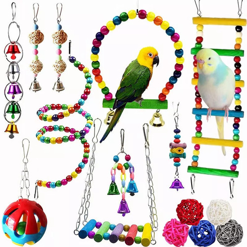 Juguete Masticable Parrot Combo, 15 Piezas