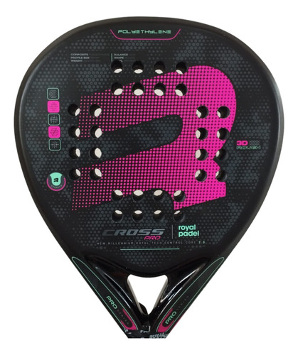 Paleta Padel Paddle Royal Cross Pro Carbon + Regalos!