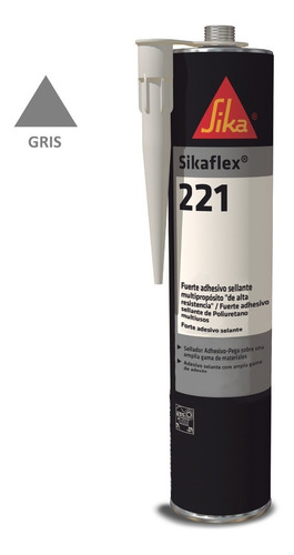 Imagen 2 de 9 de Sikaflex 221 Sellador Poliuretano Profesional Gris 300 Ml