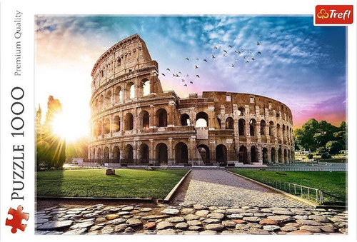 Coliseo Romano Rompecabezas 1000 Pz Trefl Atardecer Clasico
