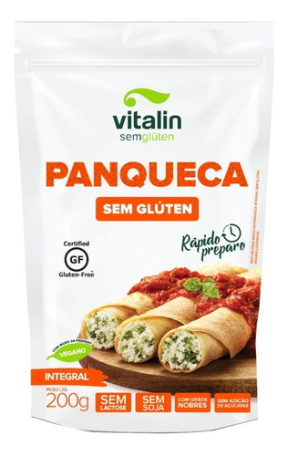 Mistura Para Massa De Panqueca S/glúten Vegano 200g Vitalin