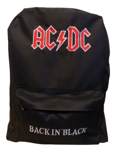 Mochila De Ac/dc Cordura Bordadas Acdc Rockería Que Sea Rock